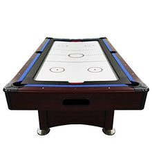 Pool Central 8' Pool Billiards and Hockey 2-in-1 Game Table Brown