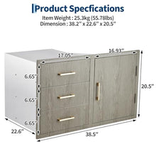 Fectiontool Outdoor Kitchen Drawer Cabinet Combo Stainless Flush Mount