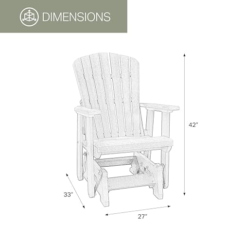 American Furniture Classics Chair and Gliding Glider Ottoman Combo Aruba Blue and White