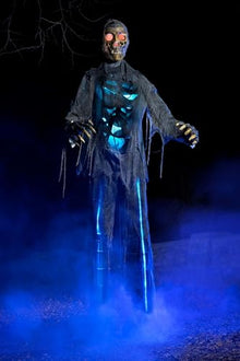Gemmy Giant 12FT Lighted Zombie Animatronic | Huge Talking Ghoul Halloween Decoration with Stand, Power Cord and Motion Activation