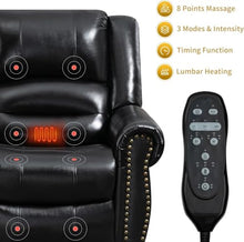 HTERWQEA Dual Motor Leather Power Lift Recliner Chair with Massage, Heat