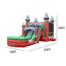 JumpOrange Midnight Commercial Bounce House Water Slide Combo with Blower