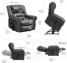HTERWQEA Large Dual Motor Lay-Flat Power Lift Recliner with Massage, Heat