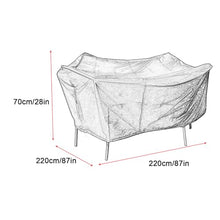 Outdoor Patio Furniture Cover Oxford Double-Sided Waterproof, Patio Table Cover Tear-Resistant with Taped Seam and Windproof Buckle, Multiple Colors(Size:220×220×70cm/87×87×28in,Color:Black)