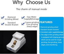 KZZAAO Manual Lens Edger, Optical Hand Lens Edger with 280 and 180 Lens Grinding Wheel for Resin Glass PC Stone Knives
