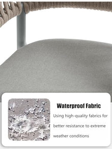 KPHYMOD 5 Piece Outdoor Patio Chairs Set with Imitation Marble Table, Patio Dining Set for Deck Beach Yard