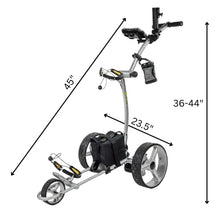 BAT-CADDY ELECTRIC GOLF CADDY BATCADDY X4R Advanced Lithium 36-Hole Golf Push Cart Titanium Silver