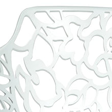 LeisureMod Forest Dining Arm Chairs, Aluminum Indoor and Outdoor Stackable Patio Accent Chair for Dining Room, Living Room, and Poolside- Set of 4, Devon Collection