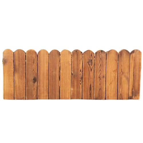 DECORN Garden Wooden Fence Wood Garden Edging Border Outdoor Landscape Border Edging for Gardens Lawns Balconies Courtyards Planting Fences, 35 ft(L),A-15.8" H