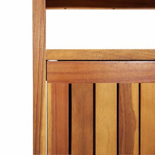 KGFHERENB Patio Console Table 31.5"x13.8"x29.5" Solid Acacia Wood Outdoor Sofa Table with Storage Shelf and Cabinet Doors for Entryway Garden Backyard Indoor