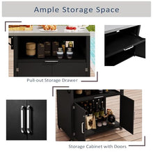QUGURLID Versatile Outdoor Cabinet with Folding & Expandable Work Surfaces, Ample Storage Space, and Lockable Wheels