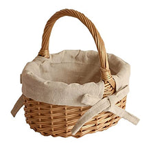 Storage Basket,Picnic Creative Wicker Bamboo Baskets Picking Rattan Shopping Hand Woven Hamper for Camping and Outdoor Party