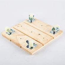 VgtHK Wooden Flower Pot Tray, Creative Retro Flower Pot Tray, Carbonized Round Flower Bracket, Removable Tray Universal Wheel,Rectangle,60 * 30 Cm,Rectangle-60 * 40 Cm