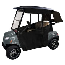 DOORWORKS GOLF CART ENCLOSURES Black Vinyl Golf Cart Cover for EZGO TXT 14+ - Track-Style Marine Grade - Fits Golf Bags, Utility Box or Rear Facing Seat