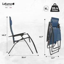 Lafuma Futura XL Batyline Iso Zero Gravity Recliner Chair, Ocean Blue