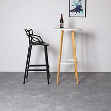 European Creative Bar Chair Bar Cafe Restaurant Designer High Backrest Outdoor Leisure Chair Sitting High 75cm Multi Color Optional (Color : Black) Colour:Gray (Color : Black)