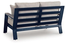 Signature Design by Ashley Outdoor Patio Loveseat with Cushion, Blue