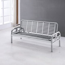 GVBNOTT Porch Chairs Garden Bench Multifunctional Stainless Steel Sofa Bed Household Folding Bed Dual-Purpose Sofa Bed Wrought Iron Leisure Sofa Seat Outdoor Bench Garden Bench