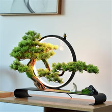 YXIANG56Q Fake Plants Artificial Bonsai Tree Plants Decoration Chinese Style Fake Plants Living Room Porch Soft Decoration Bonsai Tree