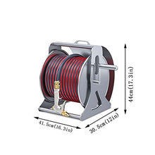 FKTHYO Stainless Steel Hose Reel, Outdoor Heavy Duty Garden Hoses Holder Storage Durable for Gardening Watering Flowersyard Lawn Farm Patio (40 Meters Water Pipe|c)