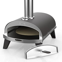 ZiiPa ZiiPa22-004 Four à Piana, Compact Outdoor, Pellet Pizza, Wood fire, Oven with Turntable for 360° Cooking, Built-in Thermometer, Color Slate