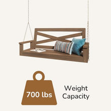 Porchgate Amish Heavy Duty 700 Lb Boardwalk Porch Swing W/Chains (5 Foot, Warm Walnut Stain)