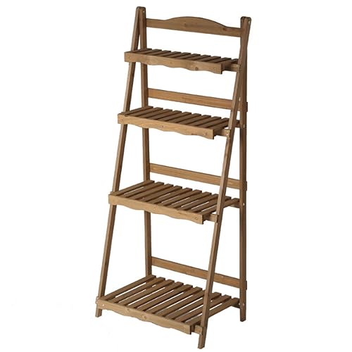 Foldable Flower Showcase Shelf Brackets Indoor Flower Stand Outdoor Flowerpot Stand Multifunctional Plant Display Rack Modern Storage Rack For Patio Balcony Entryway Porch Creative Plant Shelf