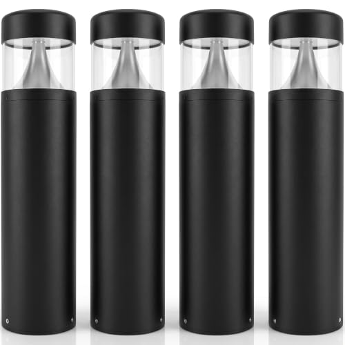 Bollard Light 25", 120-277V, 10W, 3CCT 3000-5000 Kelvin, Flat, 4-Pack