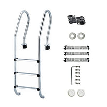 Swimming Pool Ladder for In Ground Pools Heavy Duty 3-Step Stainless Steel Pool Step Ladder W/Non-Slip Footstep 331 Lbs Capacity