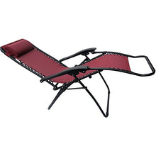 Akari Decor 3pcs Set Deluxe 2-Pack Furniture Zero Gravity Chairs Outdoor Indoor Portable Lounge & Folding Table w/Cup Holder Set for Beach Recliner Camping Lawn Balcony Deck, (3 pcs Set) (Red)