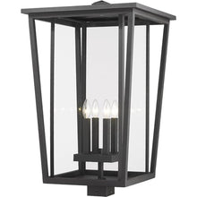 Z-Lite 4 Light Outdoor Post Mount Fixture Black