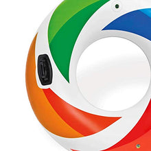 Intex Inflatable Color Whirl Tube Pool Raft with Handles 24 Pack