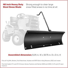 Genuine 46-Inch Snow Plow Dozer Blade Attachment Replaces MTD 19A30017OEM - Fits Troy-Bilt Pony Bronco Horse XP, Craftsman, Huskee, Yard-Man Riding Mowers - Compatible with OEM-190-840-000