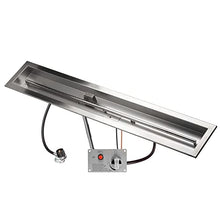 48" x 6" Stainless Steel Linear Drop-in Fire Pit Pan with Electronic Ignition System kit, CSA Certified