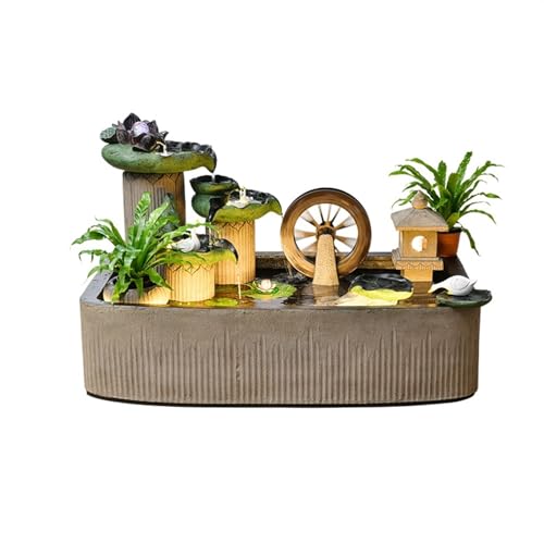 Outdoor Fountain Fish Pond Courtyard Water Decoration, Circulating Water Garden Fountain, Office Garden Decoration Landscape Garden Garden Fountain