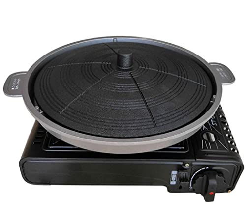 JSEIAJB Cast iron barbecue plate teppanyaki gas stove baking pot cover Household commercial frying pan bbq pan