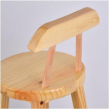KOMFGT Wooden s Set of 2 with Footrest High Back Bar Chair Relaxed Home Business Counter,A,Sitting Height 60cm