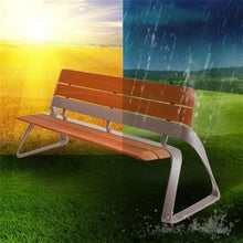 VHDY85KA Park Backbacked Courtyard Park Bench, Stainless Steel, Outdoor Leisure Chair on Porch Garden Pool Lawn Entryway(Large)
