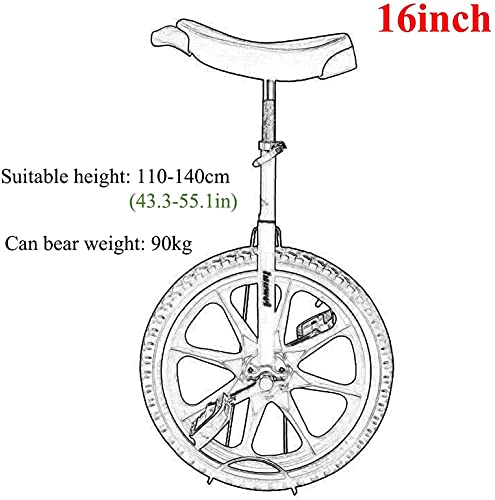 JINCAN 16-Inch Freestyle Unicycle with Anti-Skid Tires and Pedals