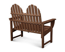 POLYWOOD Classic Adirondack 48" Bench, Mahogany - Heavy Duty HDPE Outdoor Patio Bench for Garden, Deck, Porch & Dock - 2 Person Seating