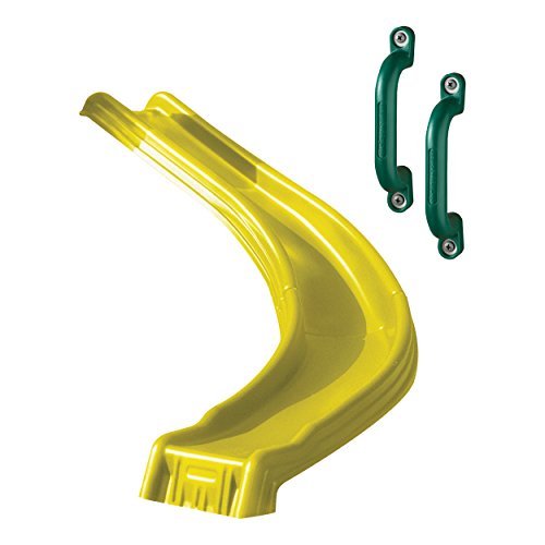 Swing-N-Slide Curved Plastic Slide with Safety Handles Yellow