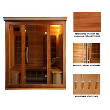 Blue Wave Radiant Saunas BSA1315 Cedar Elite 3-4 Person Infrared Sauna Wood