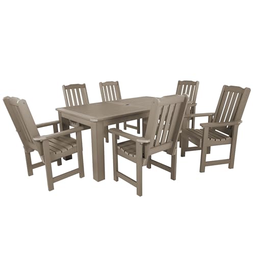 highwood Lehigh 7pc Patio Dining Set 72" x 42", Woodland Brown