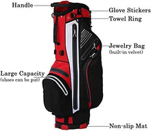 OEIPSMK Waterproof Durable Golf Stand Bag 6-Way Dividers 7 Pockets A