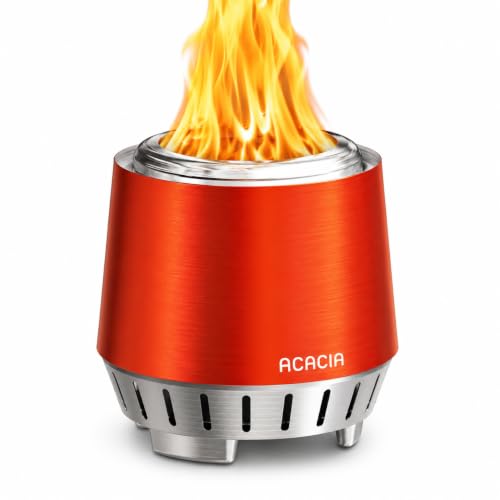 ACACIA Outdoor Stove, Outdoor Wood Burning Bonfire Firepit Portable Stainless Steel Fireplace with Carrying Bag for Outside, Patio & Backyard