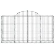 Arched Gabion Baskets 4 pcs Galvanized Iron Outdoor Plant Pots White Black