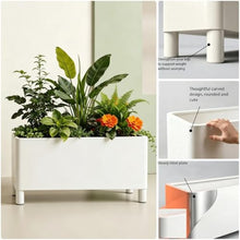 M3b6G8p1 Planter Box Outdoor Planter Box Partition Fence Flower Pot Planting Container for Yard Decor(Medium)