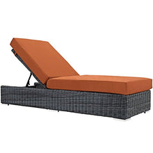 America Luxury - Outdoor Modern Contemporary Urban Design Patio Balcony Chaise Lounge Chair Orange
