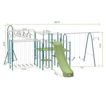 Activplay Modular Jungle Gym Set for Kids - Outdoor Playset with Swing, Slide, Monkey Bars, and Hanging Bridge