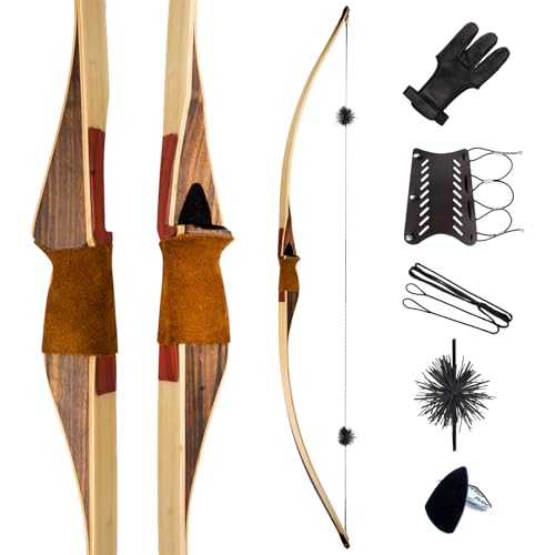 Deerseeker Outdoor 64" Traditional Longbow Set Bamboo 95lb Right Hand